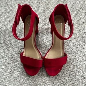 windsor red high heels